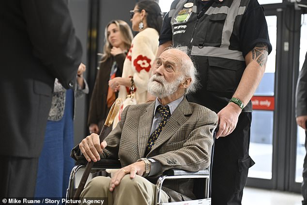 HRH Prince Michael of Kent, arrives at Crufts in a wheelchair on Thursday