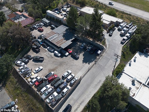 Photos obtained Thursday by the Daily Mail also reveal the impound yard where Spears' vehicle was allegedly towed to