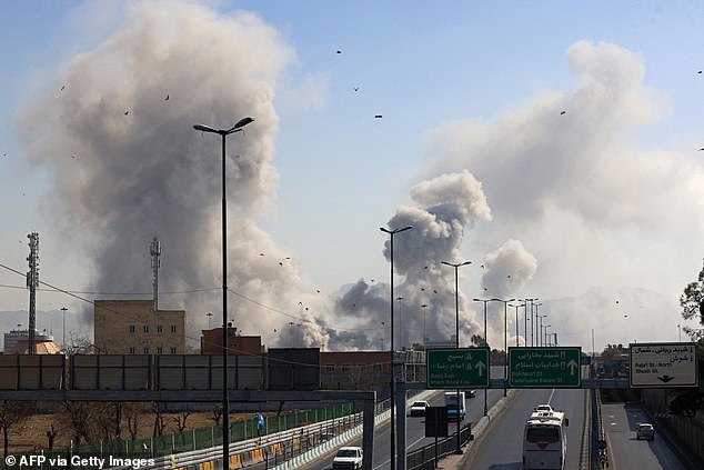 Israel has continued to pound Tehran (pictured on Thursday) with missiles since the outbreak of war on Saturday