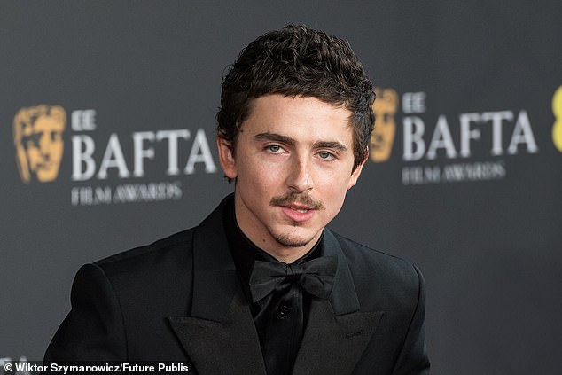Timothee Chalamet (pictured at the BAFTAs) appears to have Oscars competition in the form of Michael B. Jordan