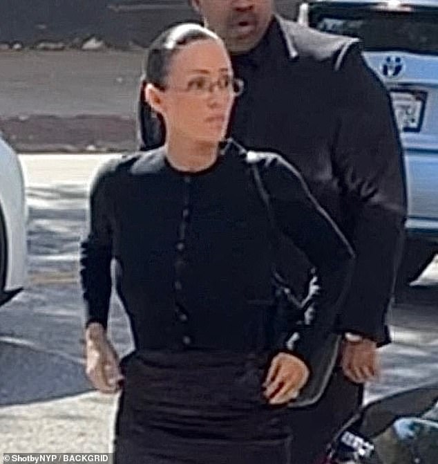 Censori's look was a departure for the star, who is famous for her barely-there outfits including her nearly nude 2025 Grammys appearance