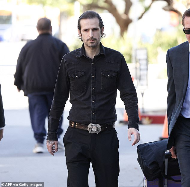 Plaintiff Tony Saxon seen entering the Los Angeles Superior Court on Thursday