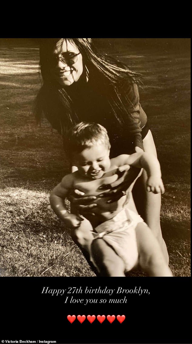 David and Victoria were the first to share a tribute to Brooklyn, making sure to express just how much they love him