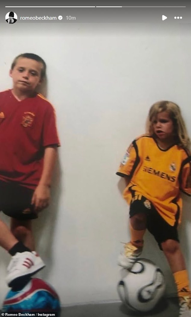 Brooklyn's brother Romeo, 23, posted another childhood throwback snap on Wednesday afternoon, but didn't include a caption