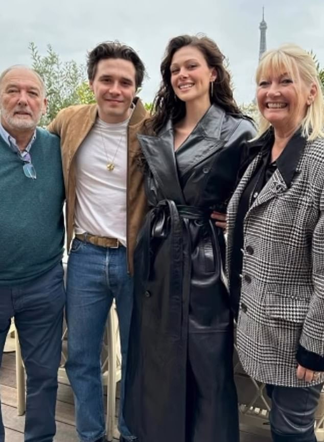 His grandparents - Ted and Hilary Beckham - also posted pictures in honour of Brooklyn's birthday and included photos of his wife Nicola