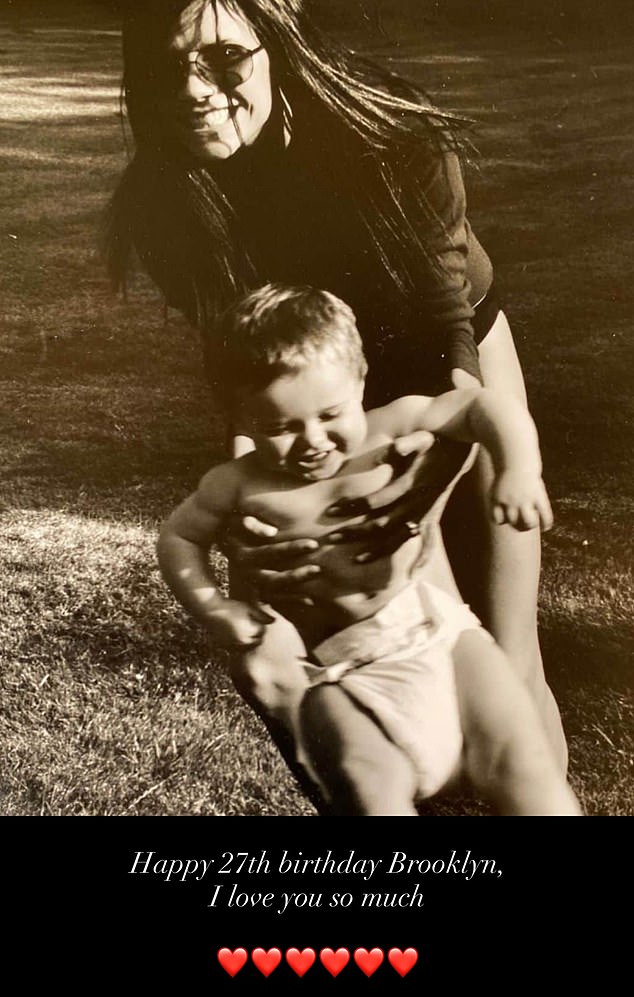 His mother Victoria soon followed suit with this post, featuring a string of heart emojis