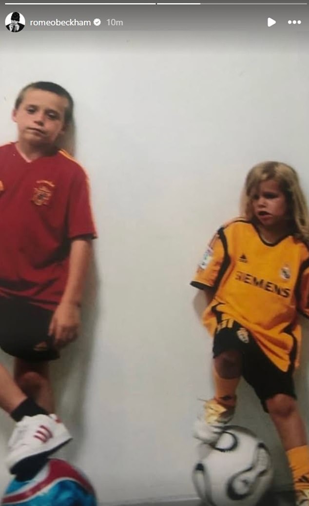 His younger brother Romeo shared a photograph of the two of them as children