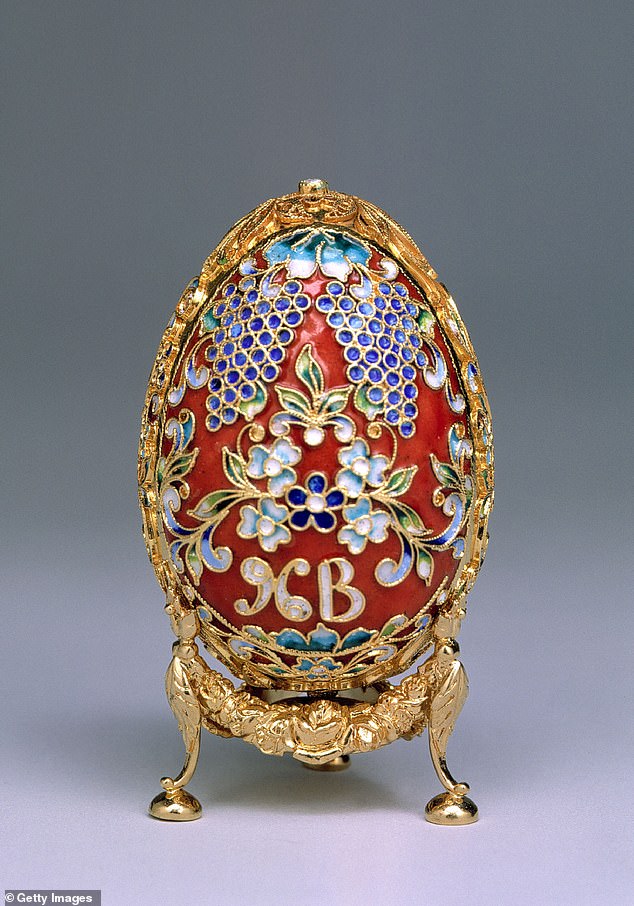 A file image of a Fabergé egg similar to the one Conticello stole from Ms Dawson. Both the Fabergé egg and watch remain missing and the Metropolitan Police have urged anyone with information about their whereabouts to come forward