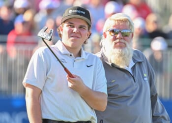 Golf cult hero's son, 22, who signed huge Hooter's contract makes incredible start on long-awaited PGA Tour debut