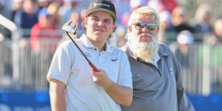 Golf cult hero's son, 22, who signed huge Hooter's contract makes incredible start on long-awaited PGA Tour debut
