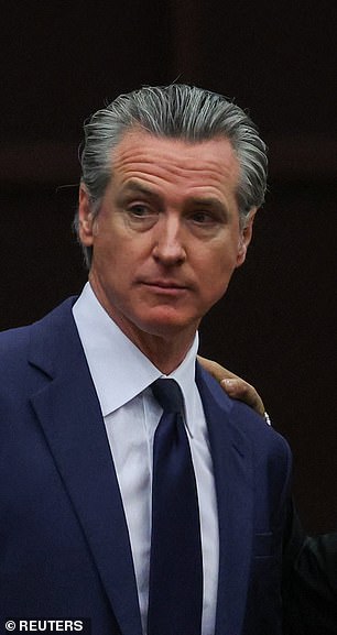 California Governor Gavin Newsom arrives to attend a memorial service for late civil rights leader Reverend Jesse Jackson, in Chicago, Illinois, U.S., March 6