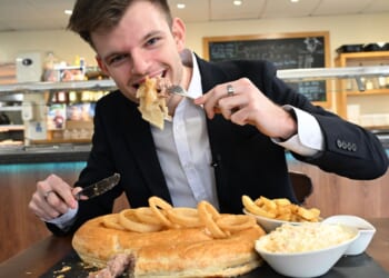 Farm shop unveils 4ft 'The Beast' sausage roll that weighs 7lb and equals to 31 Greggs ones