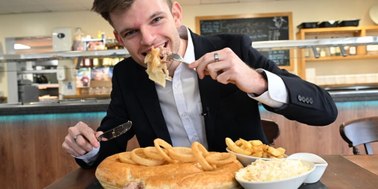 Farm shop unveils 4ft 'The Beast' sausage roll that weighs 7lb and equals to 31 Greggs ones