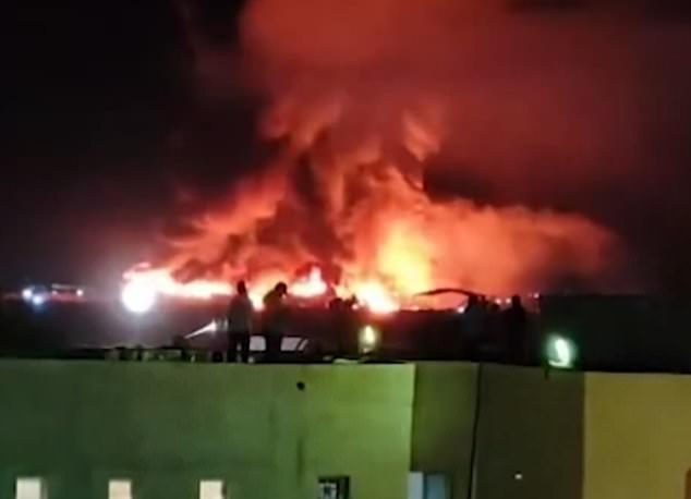 A massive explosion appeared to take place at an oil facility in Iraq's Basra province