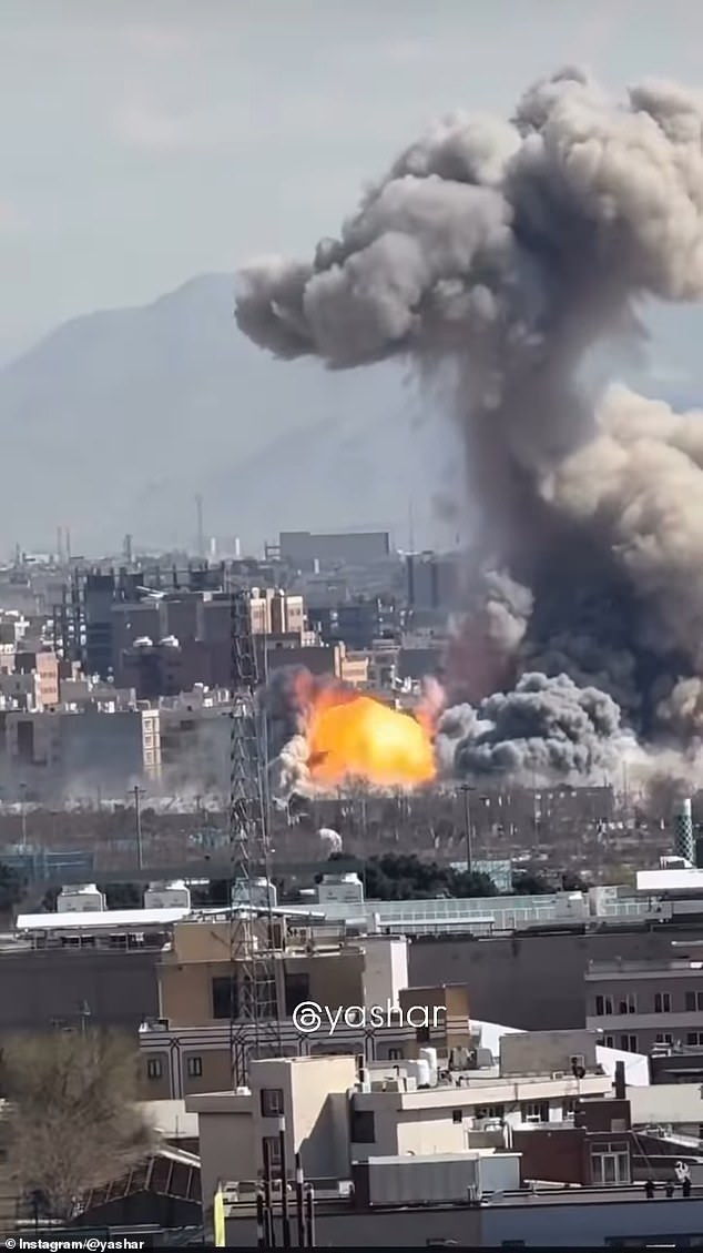 Central Tehran was rocked by a huge explosion yesterday morning as the US-Israeli alliance dropped a huge payload on the Moqaddad base of the Revolutionary Guards'