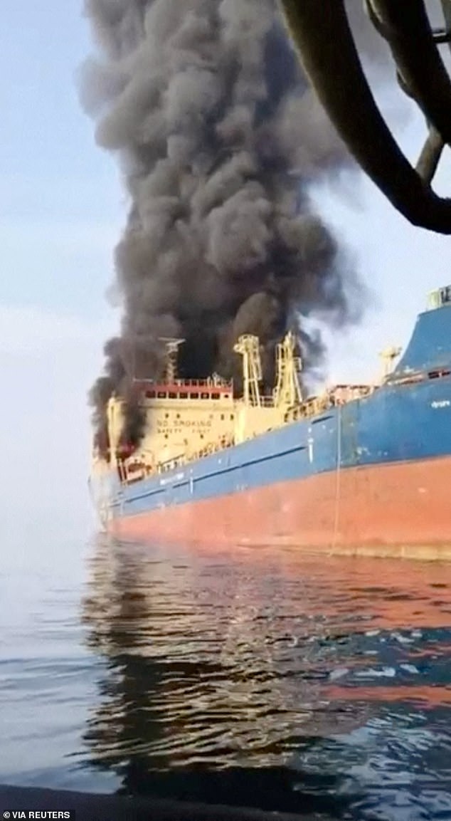 An oil tanker, Skylight, was hit off Oman's Musandam peninsula on Sunday