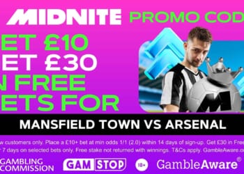 Claim £30 bonus for Mansfield vs Arsenal