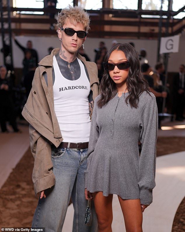 Earlier this week on Wednesday, Kelly was joined by his teenage daughter Casie, 16, at Paris Fashion Week as they attended the LVMH Prize cocktail party (seen above)