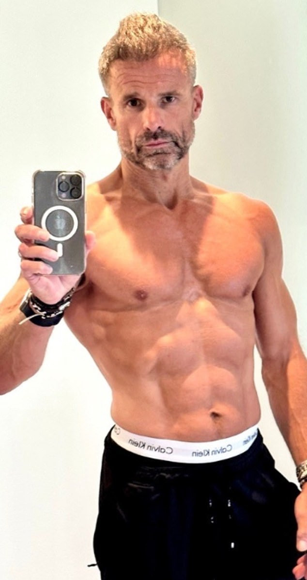 Within months, the father-of-one had shed 25kg, eventually slimming from 96kg to 71kg. He is pictured in July 2020 while on holiday in Crete