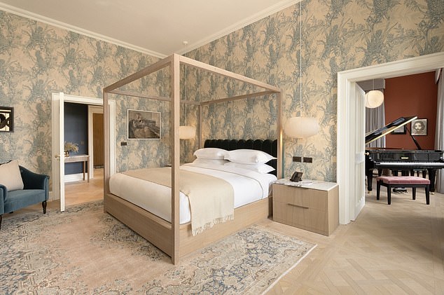 While the public rooms at Mar Hall go bold; the bedrooms are toned down, letting tranquillity reign