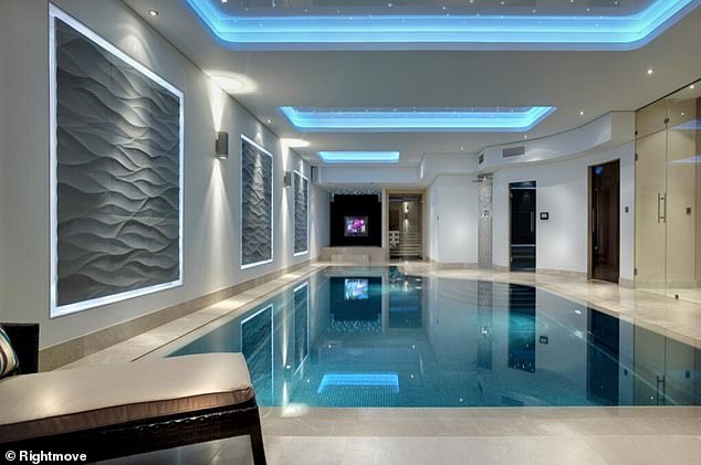 Its new owners will enjoy a swimming pool as well as a Jacuzzi, steam room, and sauna