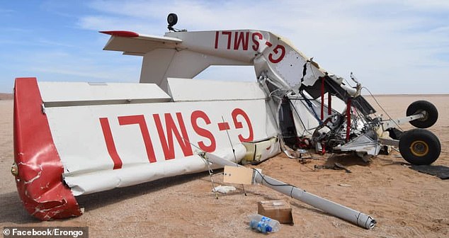 The flight crashed at the end of the remote runway, which killed Mr Oakman and Professor Wilson instantly