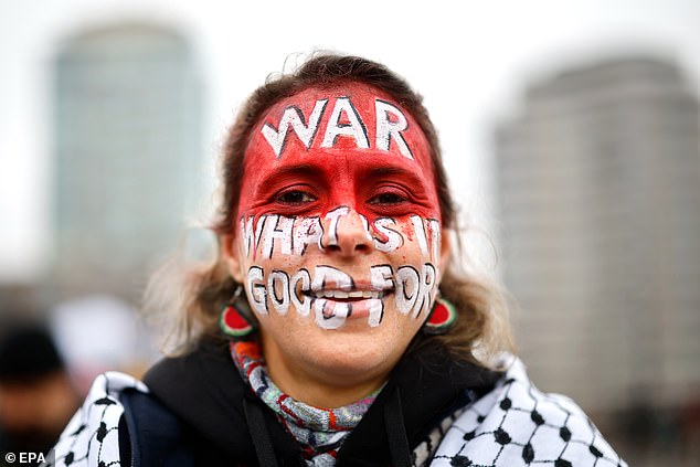 The Stop the War coalition was out, protesting against US and Israeli involvement in the ongoing conflict with Iran