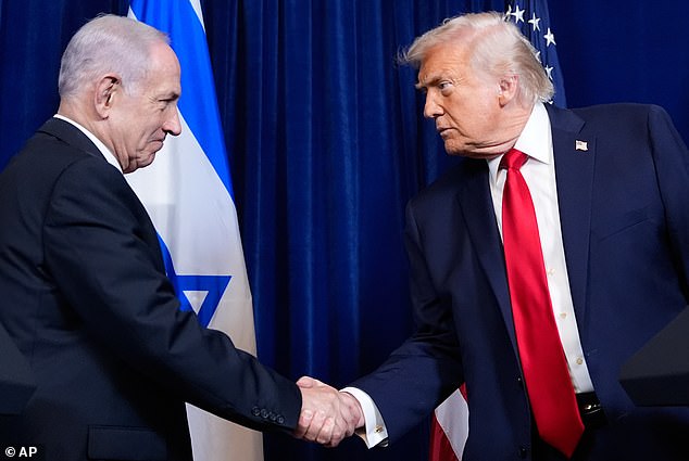 The US and Israel have remained defiant in the pursuit of destroying Iranian nuclear capabilities. Pictured above is Israeli Prime Minister Benjamin Netanyahu and Trump at a news conference last December
