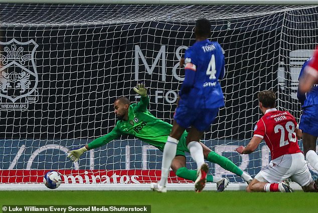 Wrexham took the lead through Sam Smith after he fired past Robert Sanchez