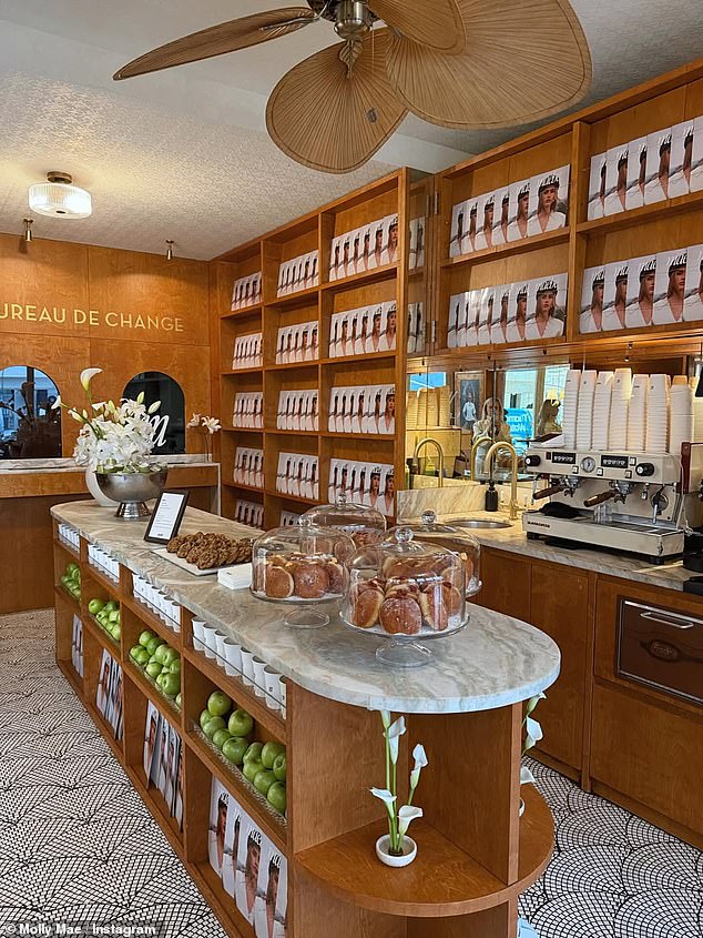 The pop-up also featured a bakery counter where shoppers could grab a quick bite