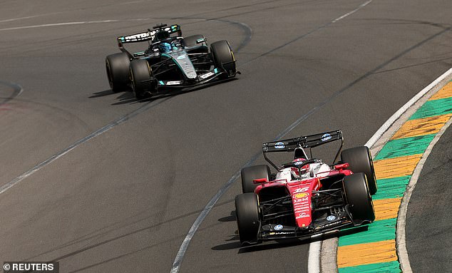 Russell and Leclerc swapped the lead six times in the first nine laps of the race