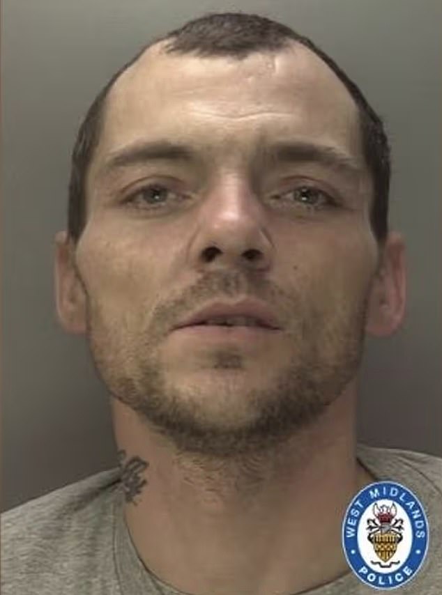 The man alleged to have attacked him with a metal pole at HMP Frankland, County Durham, on February 26 is fellow inmate Anthony Russell (pictured), a triple murderer and rapist