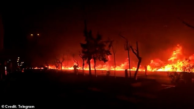 Hellish scenes from last night's bombing campaign against Tehran have emerged