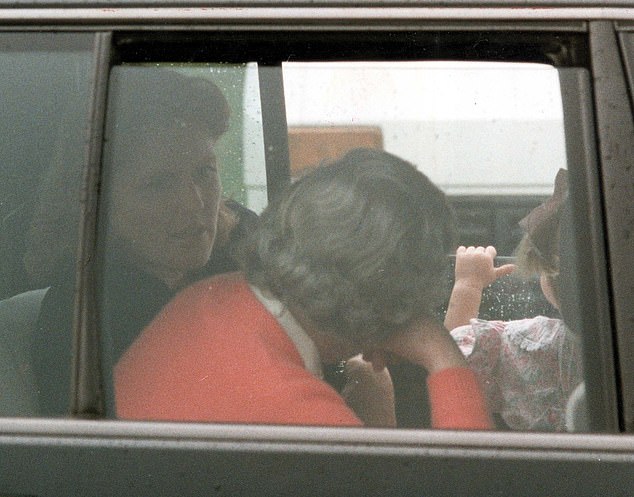 Queen Elizabeth II and Sarah are seen chatting in the back of the Queen's car at the Royal Windsor Horse Show in 1992