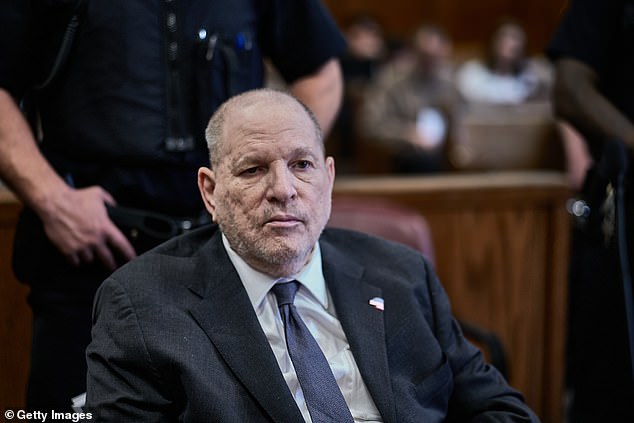 The film was written and directed by Quentin Tarantino, while Weinstein (pictured), 73 - who is currently serving a 16-year prison sentence for rape - was a producer