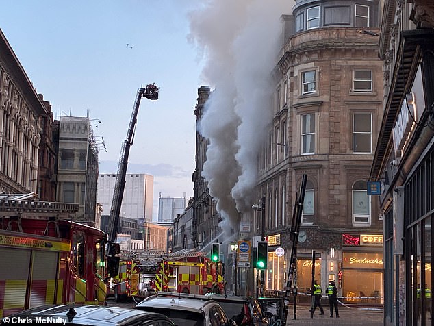 Central Station was evacuated after the fire broke out on Union Street