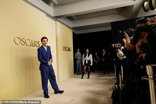 However, many of the 11,000 registered Academy members probably cast their ballot before voting officially closed last Thursday at 5pm PT, so it's unclear if his chances will be affected (pictured February 10)