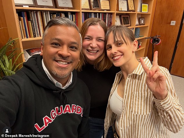 Last Friday, the principal at Chalamet's alma mater LaGuardia High School - Deepak Marwah - wrote an open letter scolding him: 'We know your heart, and we know you know better' (pictured December 10 with his big sister Pauline Chalamet)