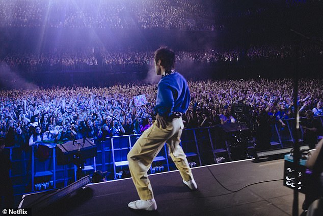 The pop star, 32, celebrated the release of his fourth studio album, Kiss All The Time. Disco, Occasionally, with a One Night Only show at Manchester's Co-op Live on Friday