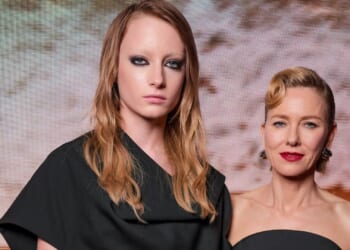 Proud Naomi Watts, 57, stuns in black look as she supports model daughter Kai Schreiber, 17, at Balenciaga's PFW show