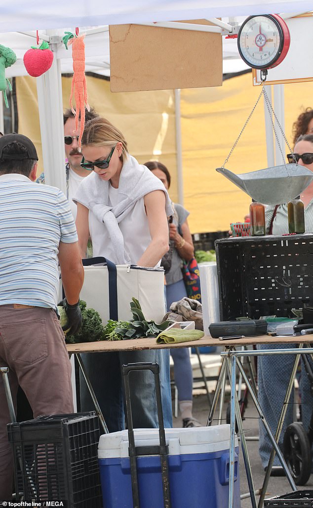 They left the market with two bags of fresh produce