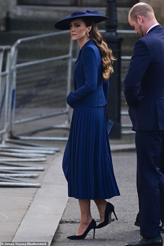 The Princess of Wales was all in blue for the event