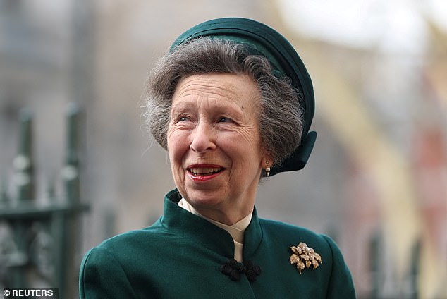 Princess Anne was among the senior royals in the congregation