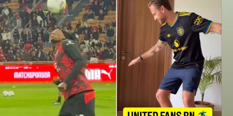Rafa Leao shows off incredible 'seal dribble' skills days after leaving Man Utd fans excited with cryptic Instagram post