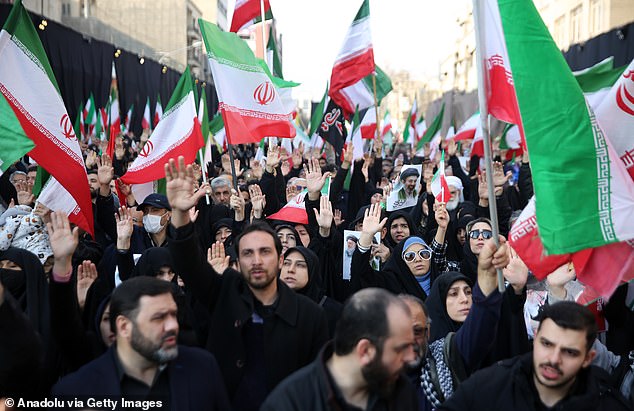 Thousands of pro-Iranian regime supporters gathered in the streets of Tehran on Monday in support of their new Supreme Leader