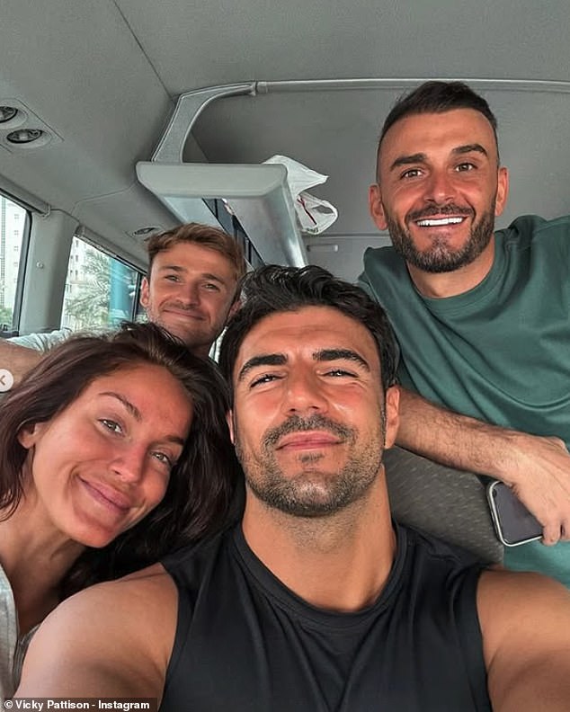 Geordie Shore star Pattison (left), 32, and friends had three flights out of Dubai scrapped