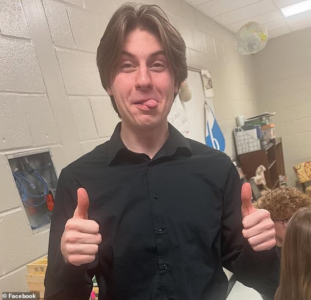 The driver of the car, Jayden Ryan Wallace (pictured), was arrested at the scene after the teens tried to provide medical help before paramedics got there