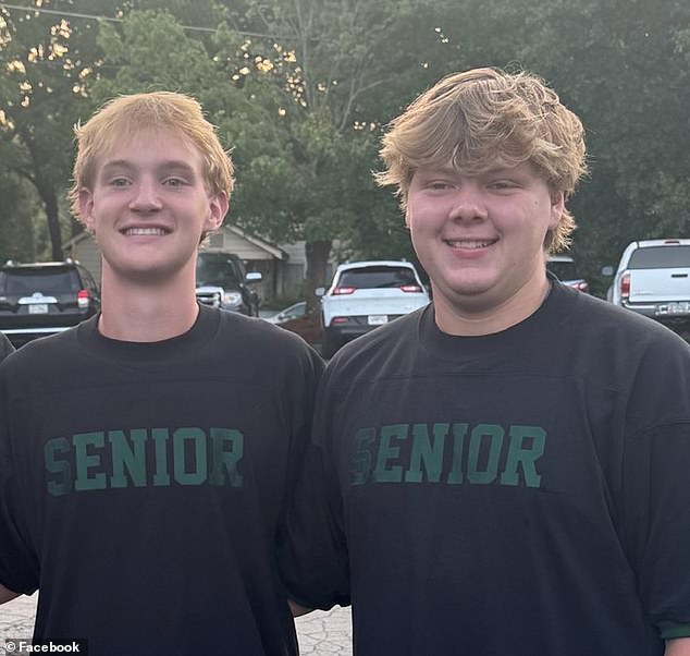 Elijah Tate Owens (left) Aiden Hucks (right)  were two of the five pranksters. The 18-year-old's were also arrested and charged