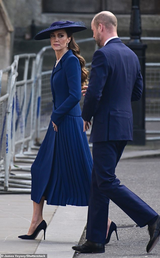 For Tuesday's event, the Princess kept her make-up simple with a smokey shadow and coral lipstick, styling her hair in relaxed waves