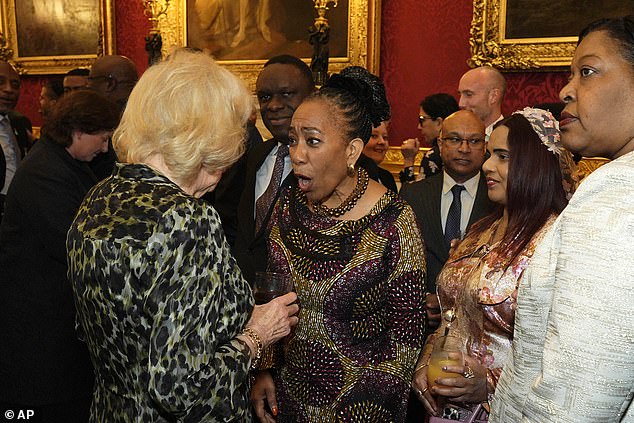 The packed reception saw both royals escorted by Commonwealth Secretary General Shirley Botchwey introduce them to leaders from the family of nations
